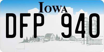 IA license plate DFP940