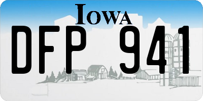 IA license plate DFP941