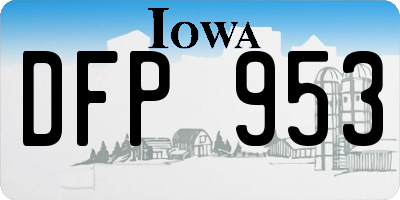 IA license plate DFP953