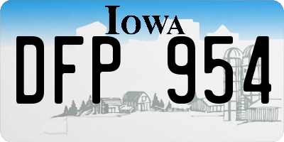 IA license plate DFP954
