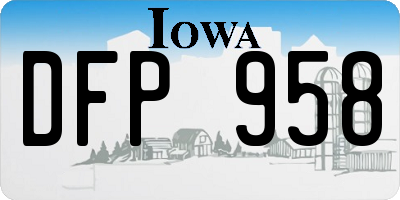 IA license plate DFP958