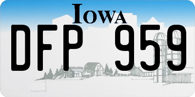 IA license plate DFP959