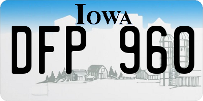 IA license plate DFP960
