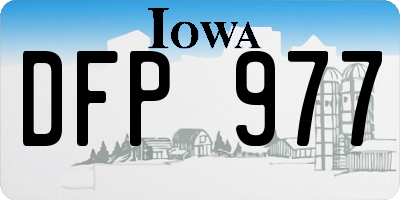 IA license plate DFP977
