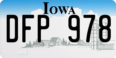 IA license plate DFP978
