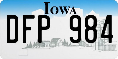 IA license plate DFP984