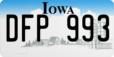 IA license plate DFP993