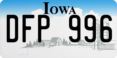 IA license plate DFP996