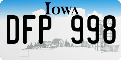 IA license plate DFP998