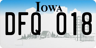 IA license plate DFQ018