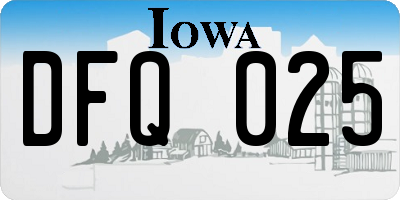 IA license plate DFQ025