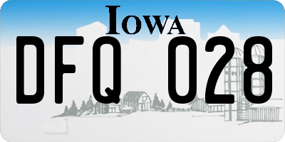 IA license plate DFQ028
