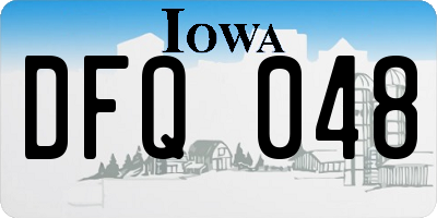 IA license plate DFQ048