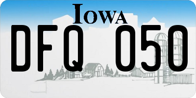 IA license plate DFQ050
