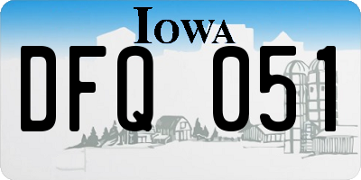 IA license plate DFQ051