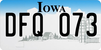 IA license plate DFQ073