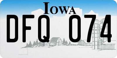 IA license plate DFQ074