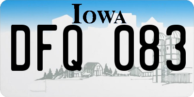 IA license plate DFQ083