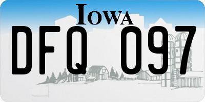 IA license plate DFQ097