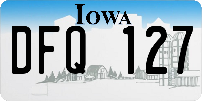 IA license plate DFQ127
