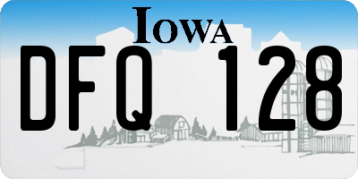 IA license plate DFQ128