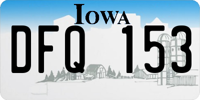 IA license plate DFQ153