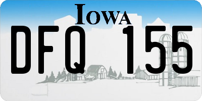 IA license plate DFQ155