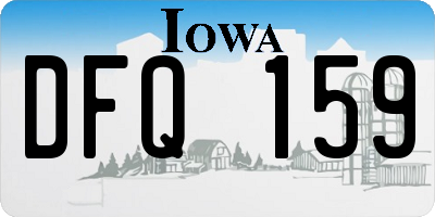 IA license plate DFQ159