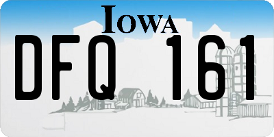 IA license plate DFQ161