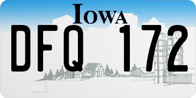 IA license plate DFQ172