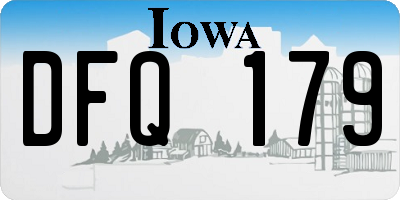 IA license plate DFQ179