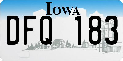 IA license plate DFQ183