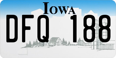 IA license plate DFQ188