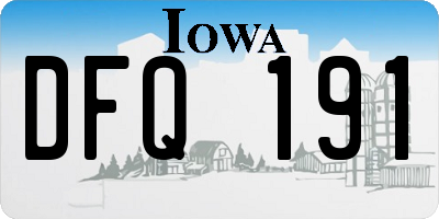 IA license plate DFQ191