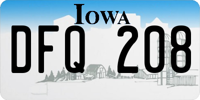IA license plate DFQ208