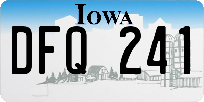 IA license plate DFQ241