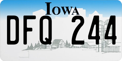 IA license plate DFQ244