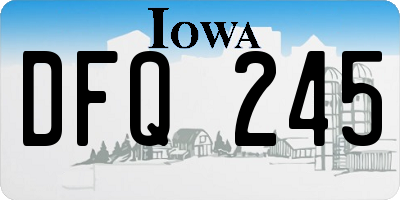 IA license plate DFQ245