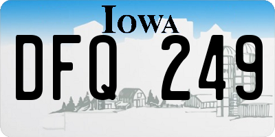 IA license plate DFQ249