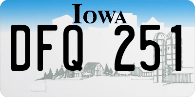 IA license plate DFQ251