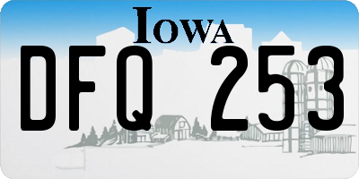 IA license plate DFQ253