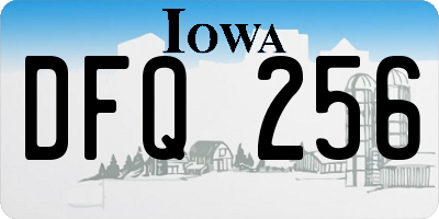 IA license plate DFQ256