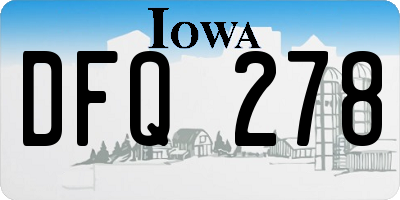 IA license plate DFQ278