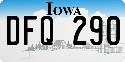 IA license plate DFQ290
