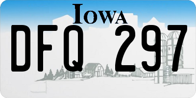 IA license plate DFQ297