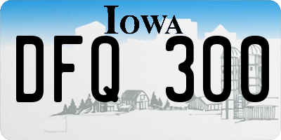 IA license plate DFQ300