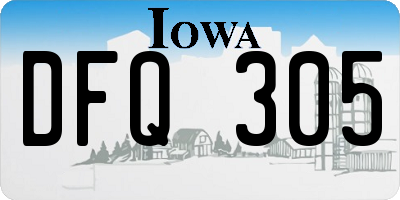 IA license plate DFQ305