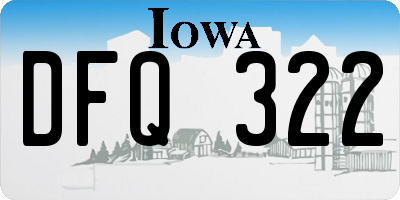 IA license plate DFQ322
