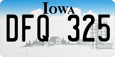 IA license plate DFQ325