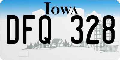 IA license plate DFQ328